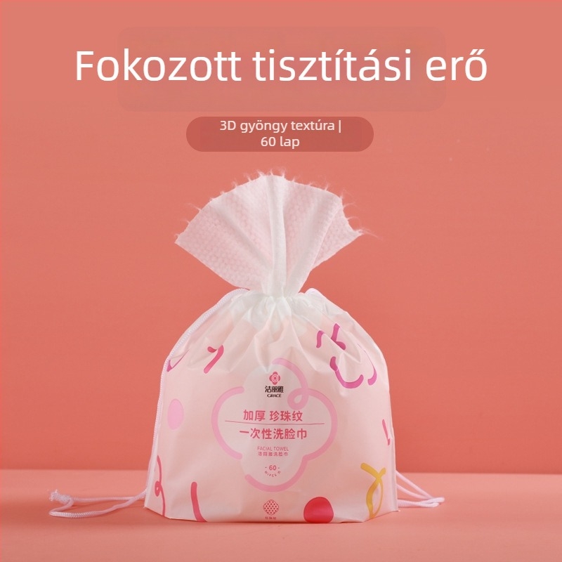 Grace Jie Liya arc törlőkendők, növényi rost, egyszer használatos, formázási folyamat, testreszabás nélkül
