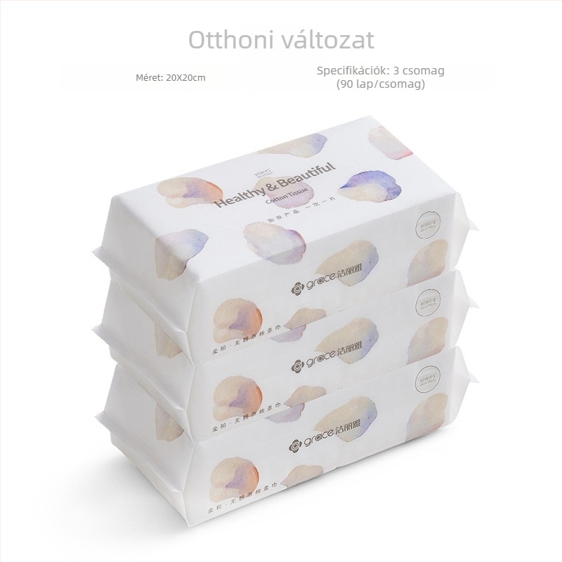 Grace Jie Liya arc törlőkendők, növényi rost, egyszer használatos, formázási folyamat, testreszabás nélkül