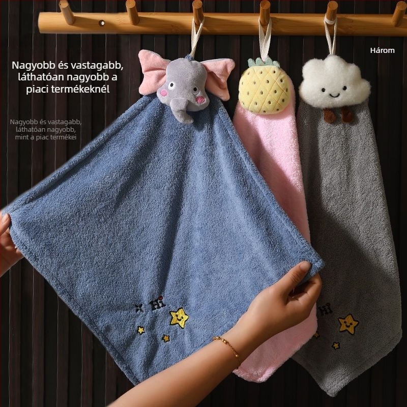 Akasztó karikatúra mintás kéztörlő (Anyag: mikroszálas; Tömeg: 70 g; Kategória: kéztörlő)