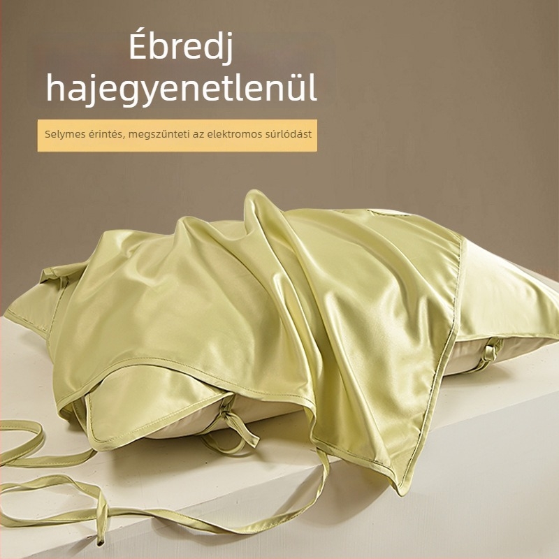 Ice-silk párnahuzat, 2 darabos készlet, mosható, pántokkal, poliészterből