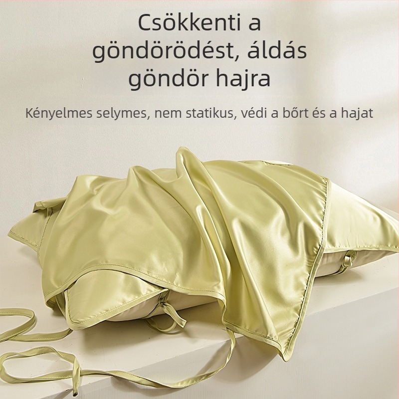 Ice-silk párnahuzat, 2 darabos készlet, mosható, pántokkal, poliészterből