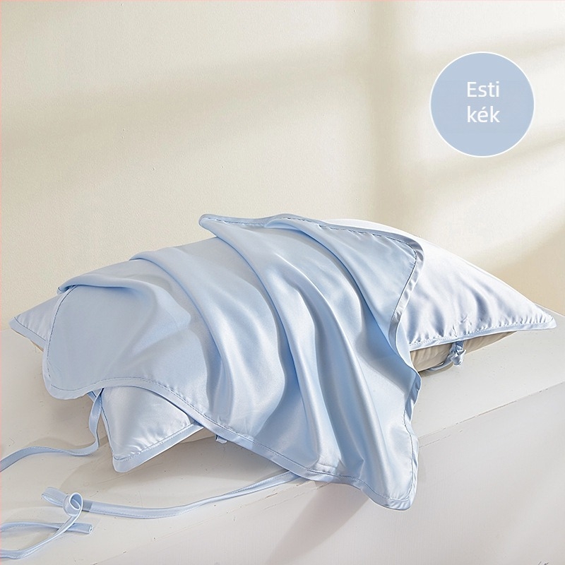 Ice-silk párnahuzat, 2 darabos készlet, mosható, pántokkal, poliészterből