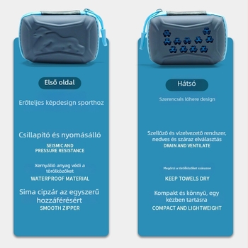 Hordozható sporttörölköző hűsítő, gyorsan száradó, poliészter, 160 g/m², jóga és fitnesz