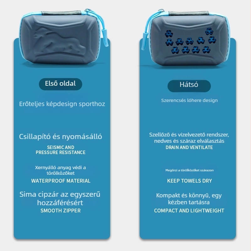 Hordozható sporttörölköző hűsítő, gyorsan száradó, poliészter, 160 g/m², jóga és fitnesz