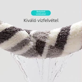 Háromdarabos fürdőszobai WC-matrac készlet, poliészter flockolás, négyszögletes forma, egyszínű mintázat, mosható