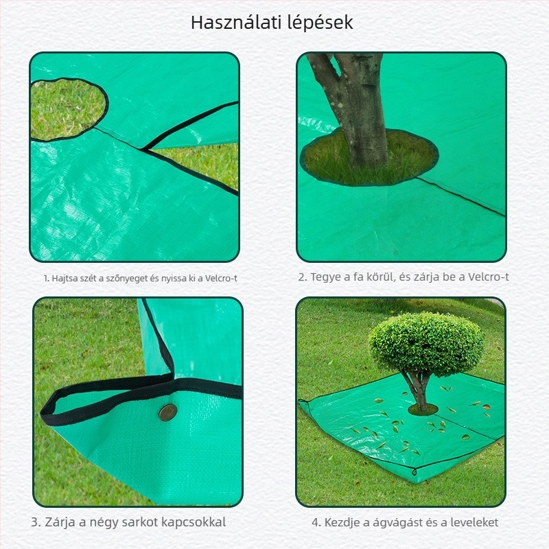 Műanyag kerti levélgyűjtő szőnyeg, Plant xun márka, alkalmas gallyak nyesésére.