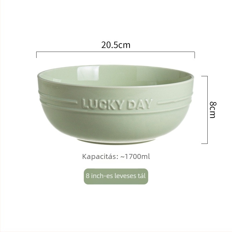 Kerámia kerek tál, modern minimalista stílus, mikrohullámú sütőben használható, mázas felület