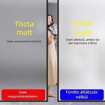 PVC ablakfólia magánéletvédelmére – öntapadós, modern minimál stílus, egyszínű minta, 1 db
