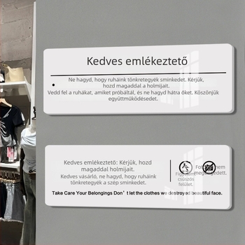 Akril próbafülke felirat – vízálló falikép kereskedelmi helyiségekhez, dekoratív, modern minimalista stílus