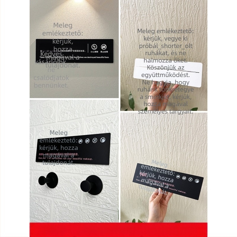 Akril próbafülke felirat – vízálló falikép kereskedelmi helyiségekhez, dekoratív, modern minimalista stílus