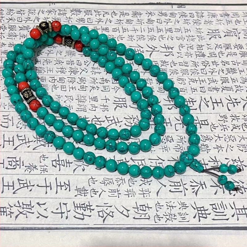 Buddha gyöngy karkötő – etnikus és pár-stílus, sütőben égetett felület