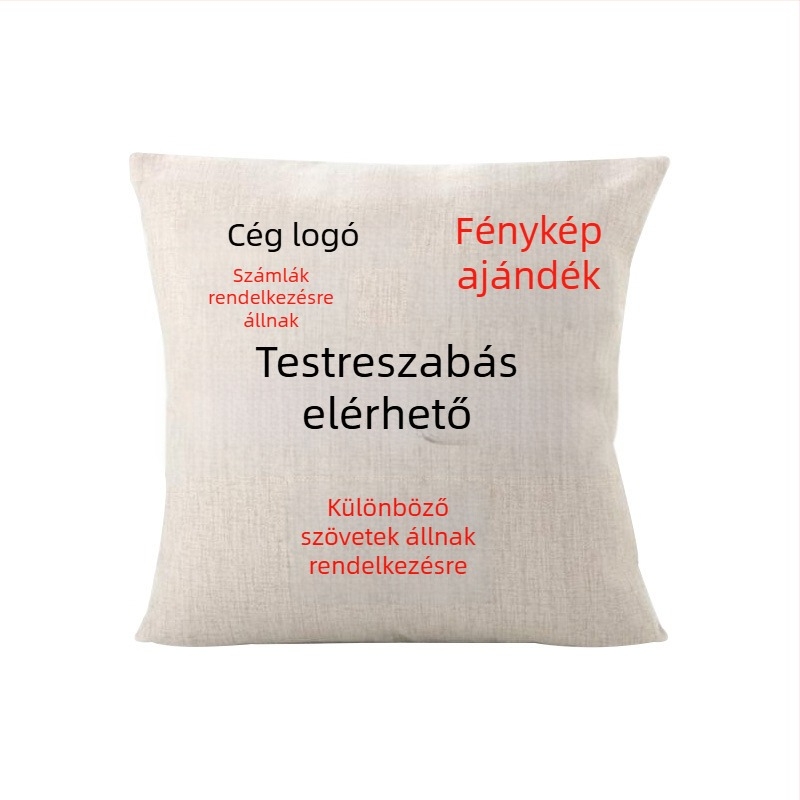Személyre szabott párnahuzat, poliészter, logóval a kanapéhoz