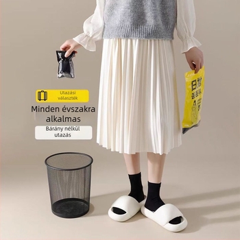 Egyszer használatos pamut zokni középmagasságú, uniszex, egyszínű, 80–90% pamut, dupla tűkötés