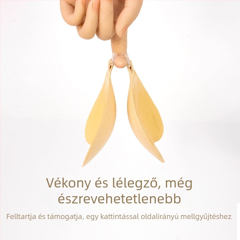 Szív alakú szilikon melltapaszok pánt nélküli esküvői ruhához; push-up hatás, láthatatlan a ruhadarab alatt