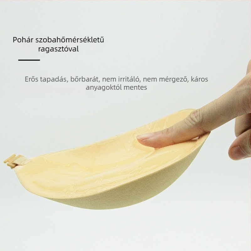 Vastag, tenyér formájú melltartó betét kis mellemhez — láthatatlan, varratmentes, push-up hatás, esküvői ruhához