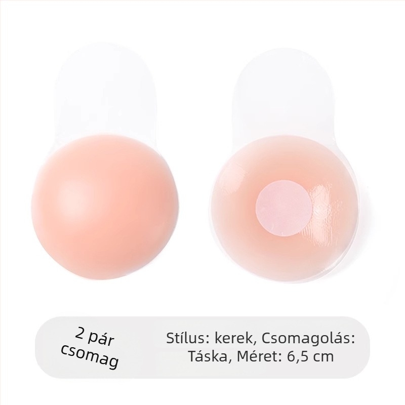 Langsha szilikon melltapasz, emelő hatású, láthatatlan menyasszonyi ruhához, vékony, kör alakú, egyszínű