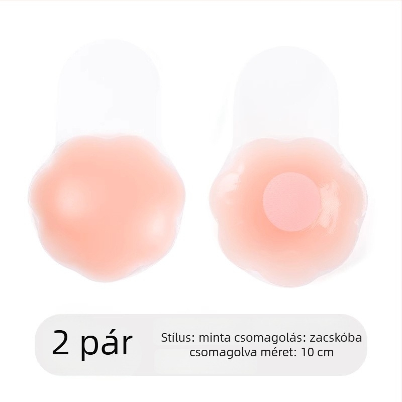 Langsha szilikon melltapasz, emelő hatású, láthatatlan menyasszonyi ruhához, vékony, kör alakú, egyszínű