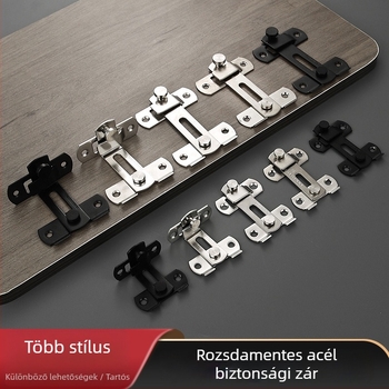 Rozsdamentes acél pillangózár ajtóhoz, modell YJD006, kefés és matt felület, márka Yijinda, modern minimalista stílus