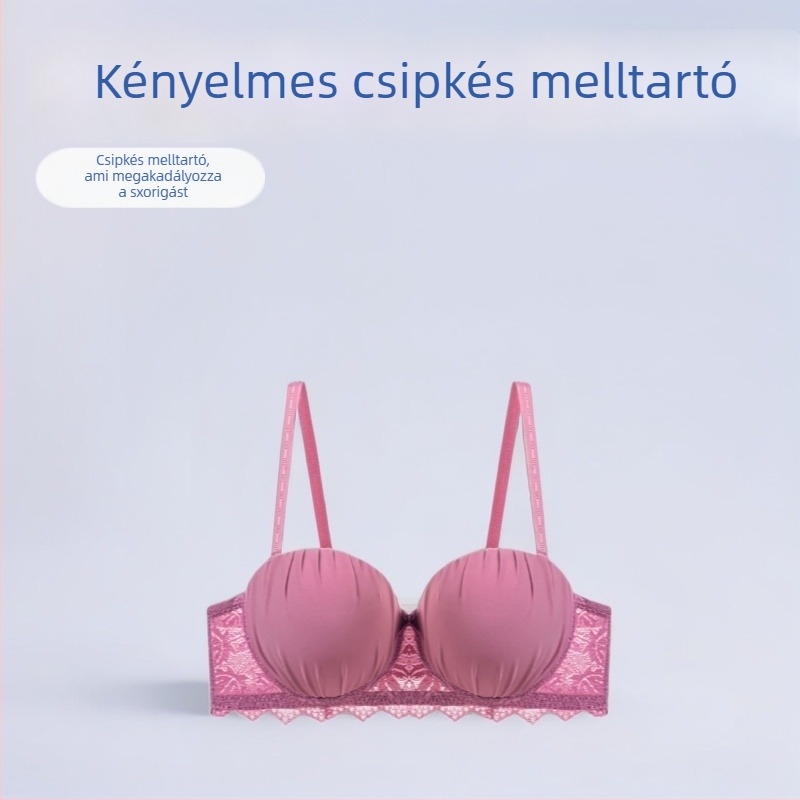 Push-Up csipkés melltartó, Modell Manjiao Yi 6004; Fő anyag: nejlon; bélés: spandex; Levehető dupla vállpántok; Hátsó három sor csat; Kosárforma: vékony felül, vastag alatt