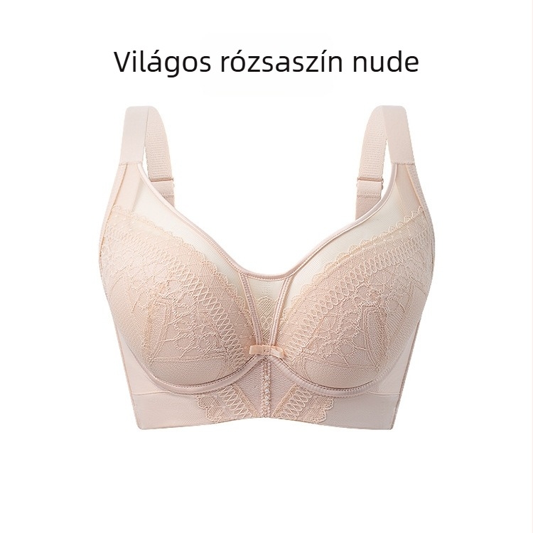 Idewei csipkés push-up melltartó, állítható, 3/4-es kosár, felső támasz és oldalsó formázás