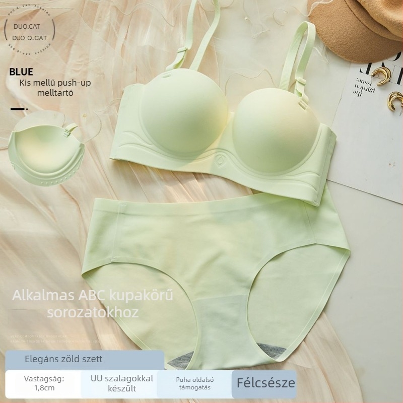Pánt nélküli félkosaras melltartó push-up, varrat nélküli, légáteresztő nylonból