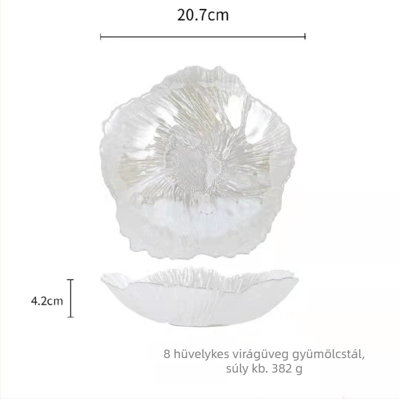 Jinghui üveg gyümölcstál – északi szél stílus, első osztályú minőség, egyszerű stílus