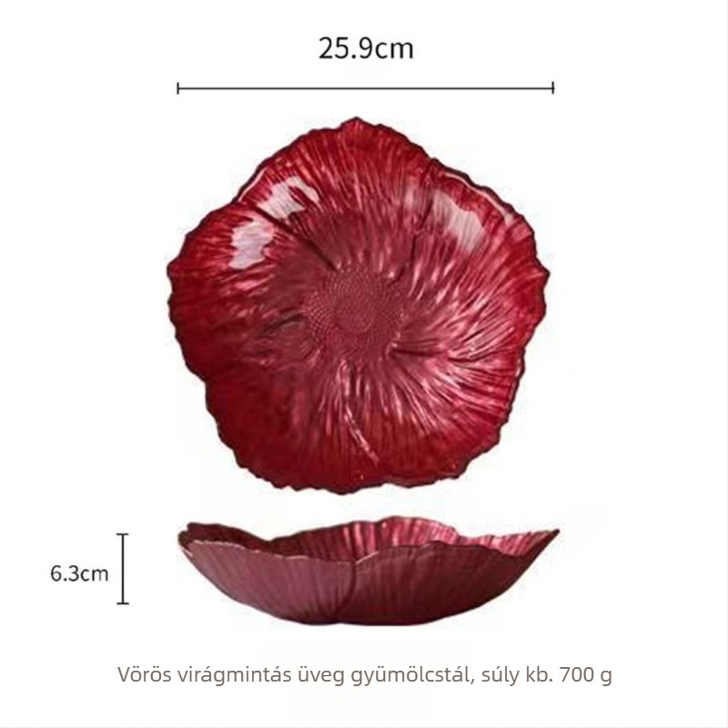 Jinghui üveg gyümölcstál – északi szél stílus, első osztályú minőség, egyszerű stílus