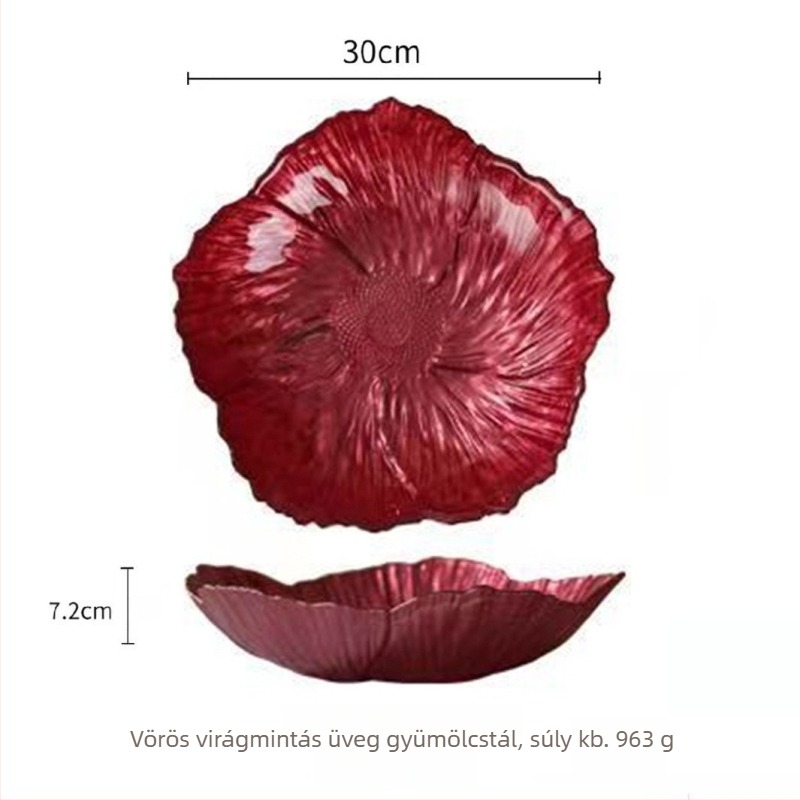 Jinghui üveg gyümölcstál – északi szél stílus, első osztályú minőség, egyszerű stílus