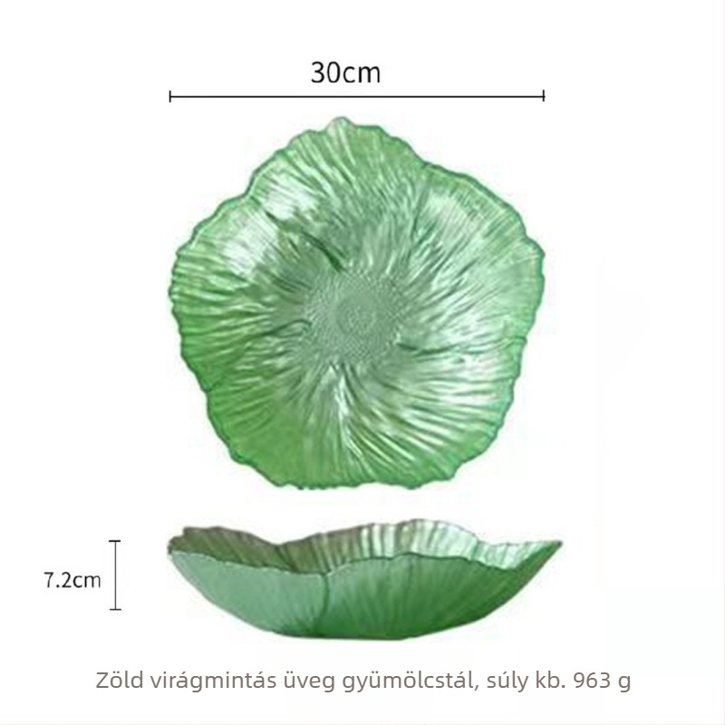 Jinghui üveg gyümölcstál – északi szél stílus, első osztályú minőség, egyszerű stílus
