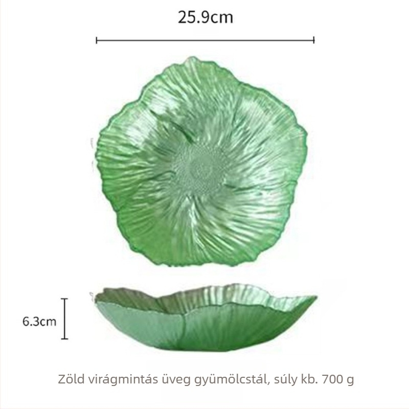 Jinghui üveg gyümölcstál – északi szél stílus, első osztályú minőség, egyszerű stílus
