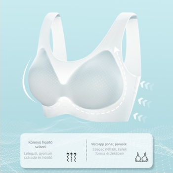 Yixingyao Sima varrás nélküli melltartó, egyrészes, 3/4 kosár, vékony formázott kosár, nylon spandex bélés