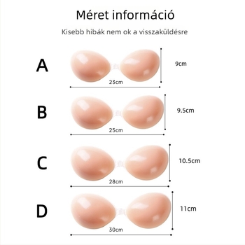 Szilikon melltapasz, vastagított kivitelben, push-up hatású, terhesség alatt, rejtett fürdőruha alatti, kerek formájú, 5 cm