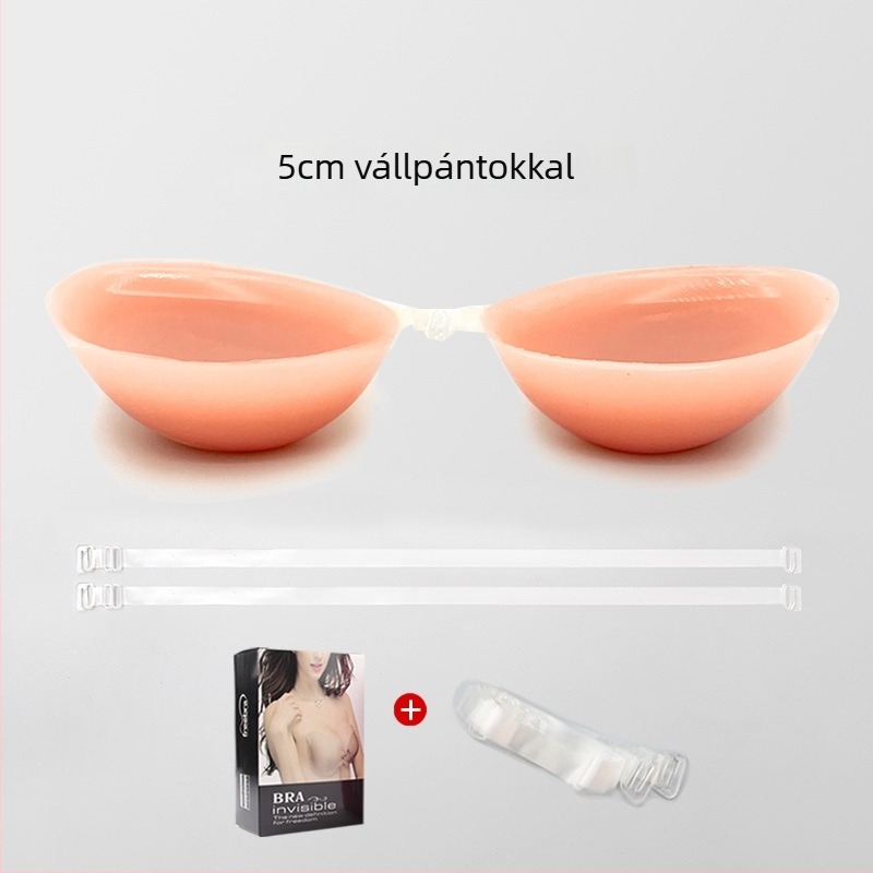 Szilikon melltapasz, vastagított kivitelben, push-up hatású, terhesség alatt, rejtett fürdőruha alatti, kerek formájú, 5 cm