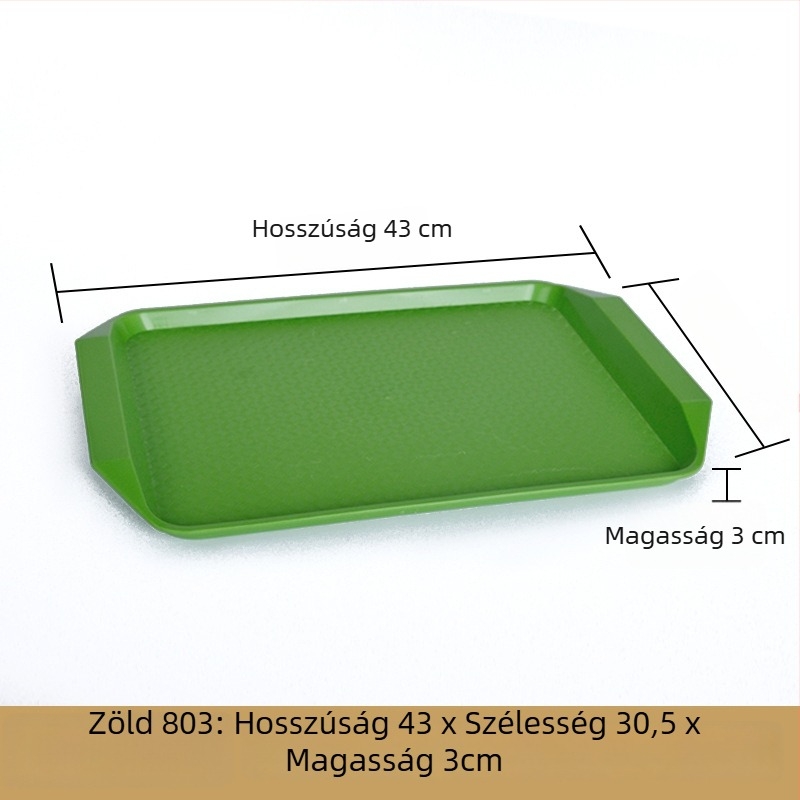 Műanyag, téglalap alakú tálaló tál — mázas felület, logó nyomtatás lehetséges, mikrohullámú sütő nem elérhető