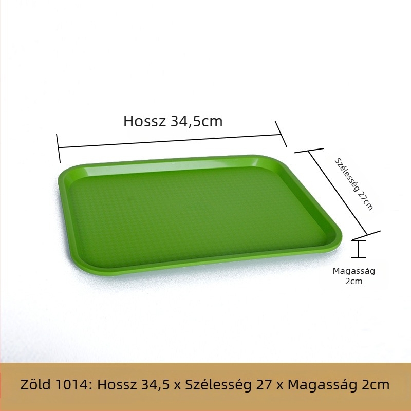 Műanyag, téglalap alakú tálaló tál — mázas felület, logó nyomtatás lehetséges, mikrohullámú sütő nem elérhető