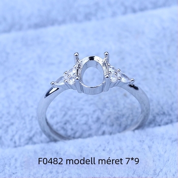 Üres gyűrűtartó Moissanite gyémánt, 1 karátos, 6x6 alap, uniszex