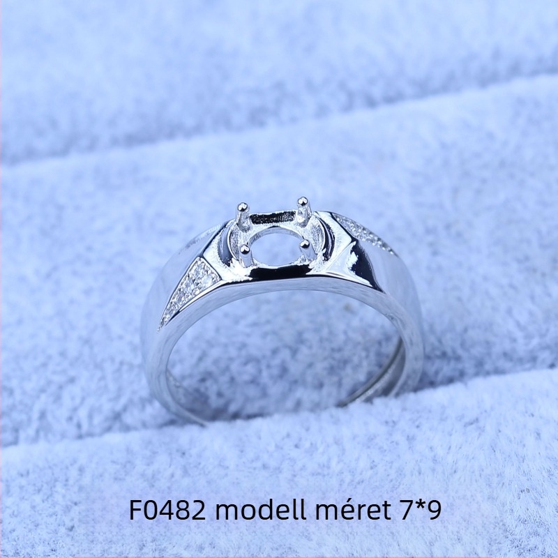 Üres gyűrűtartó Moissanite gyémánt, 1 karátos, 6x6 alap, uniszex