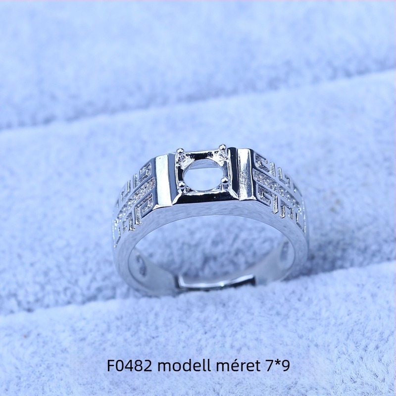 Üres gyűrűtartó Moissanite gyémánt, 1 karátos, 6x6 alap, uniszex