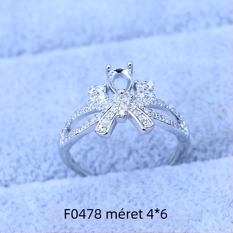 Üres gyűrűtartó Moissanite gyémánt, 1 karátos, 6x6 alap, uniszex
