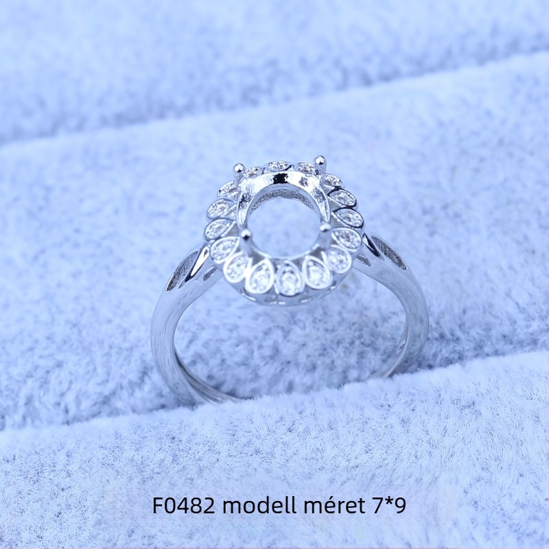 Üres gyűrűtartó Moissanite gyémánt, 1 karátos, 6x6 alap, uniszex