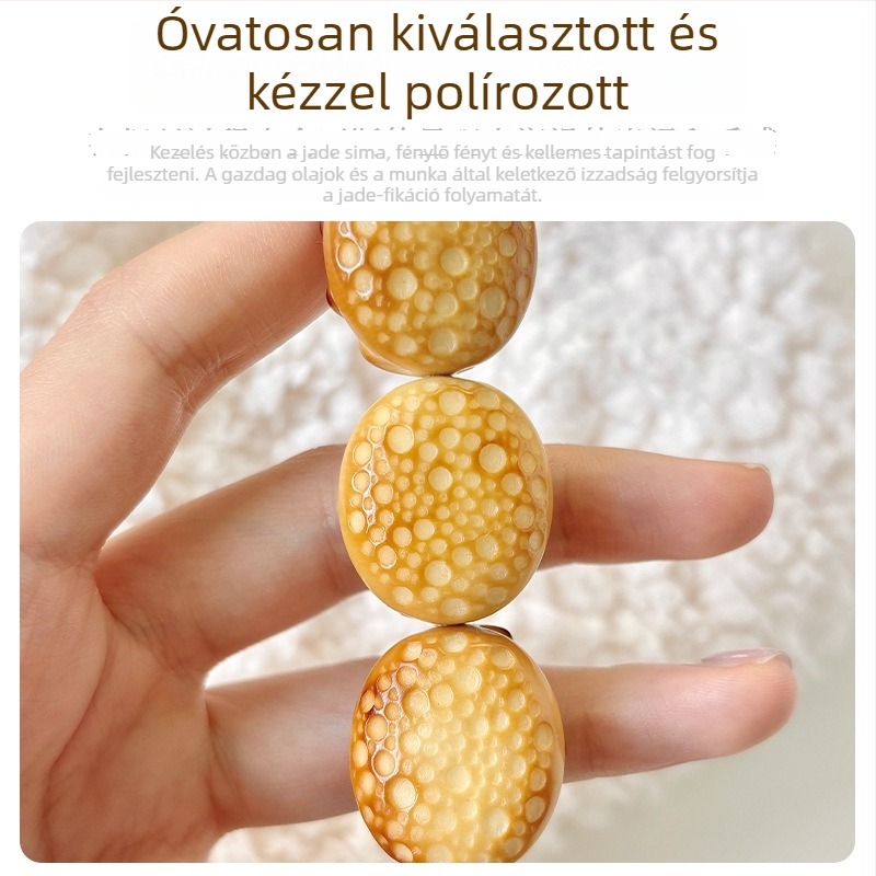 Kézzel faragott buddhista gyöngy medál Ivory Fruitból, Új kínai stílus, Gravírozott, Kézzel készült és Polírozott