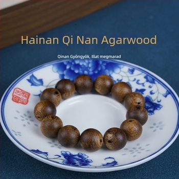 Hemu agarwood gyöngyös nyaklánc, természetes stílus, polírozott felület, 2022 nyári kiadás
