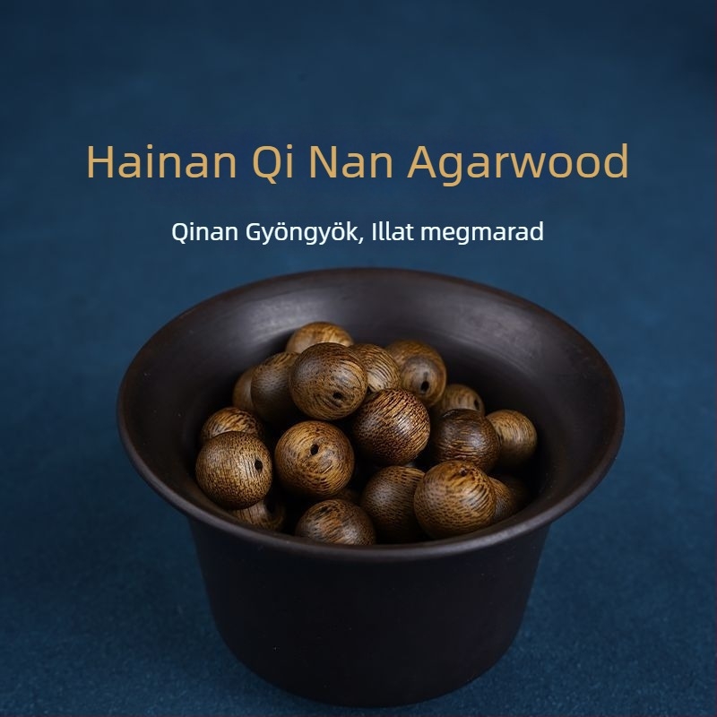Hemu agarwood gyöngyös nyaklánc, természetes stílus, polírozott felület, 2022 nyári kiadás