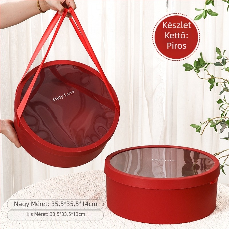 Személyre szabott kör alakú vízálló ajándékdoboz - PVC + papírkártya; Cikkszám: Round Waterproof Gift Box; Típus: Személyre szabott + Készleten; Hibahatár: 0.5