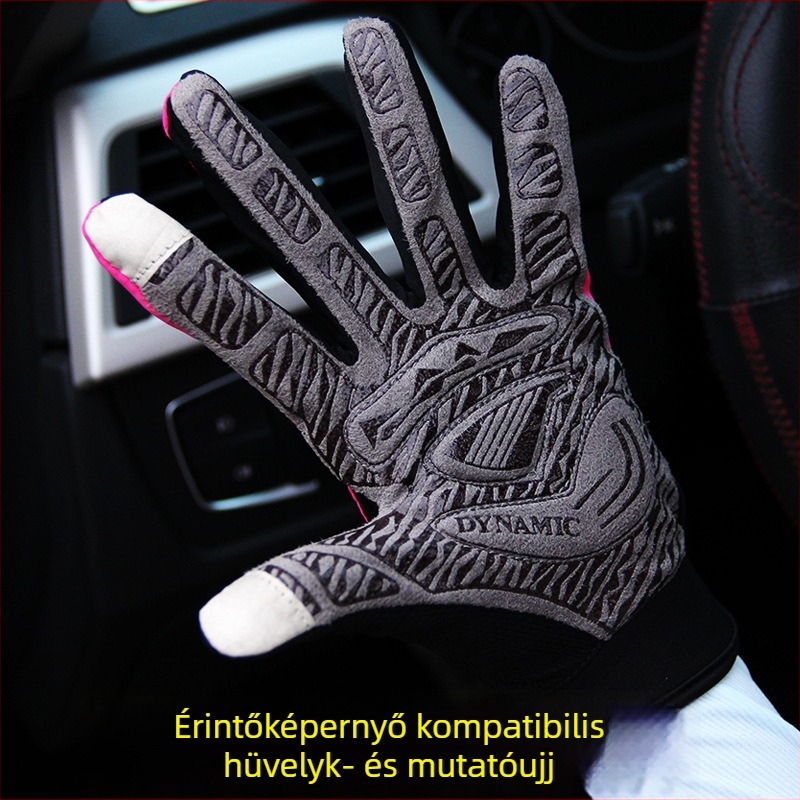 Kerékpáros kesztyűk, lélegző Nylon Ice Silk Lycra anyagból, uniszex felnőtteknek, monoszínű minta, csúszásmentes és napvédő
