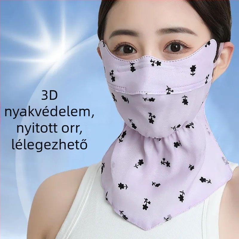 Ice Silk arcmaszk UV-védelemmel, félfedés, légáteresztő — Nyár 2024