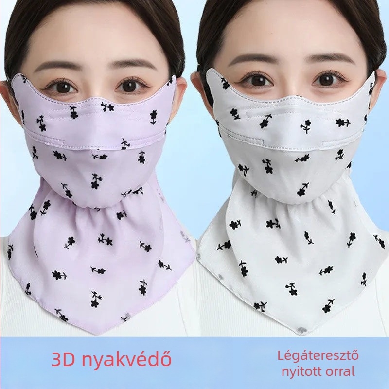 Ice Silk arcmaszk UV-védelemmel, félfedés, légáteresztő — Nyár 2024