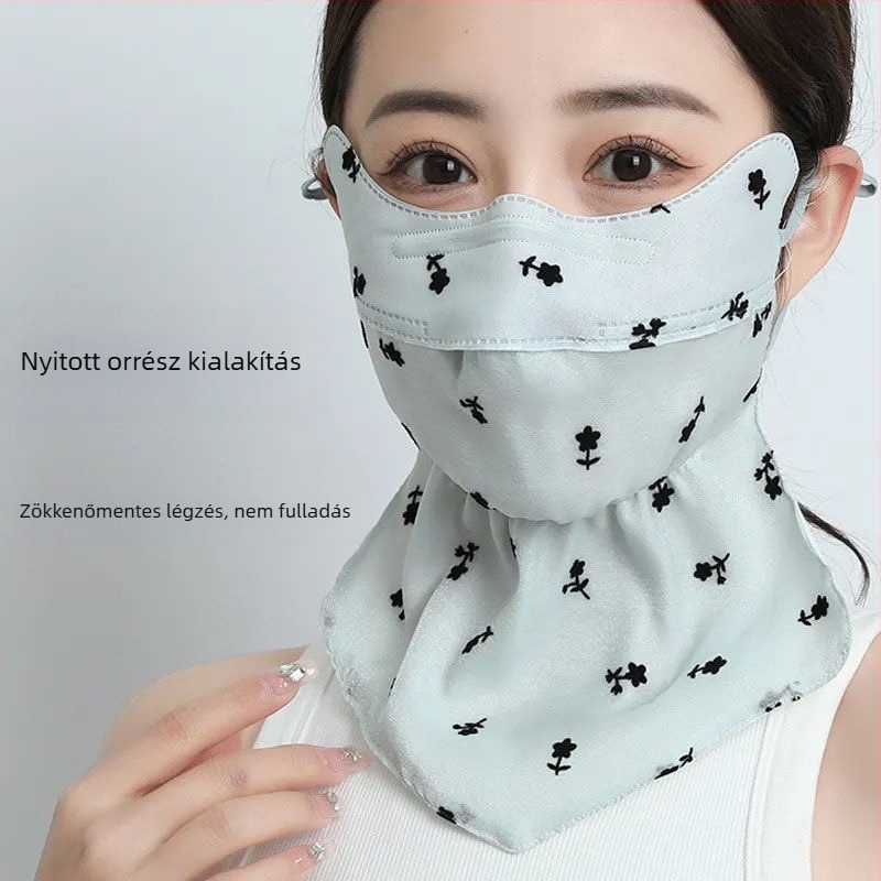 Ice Silk arcmaszk UV-védelemmel, félfedés, légáteresztő — Nyár 2024