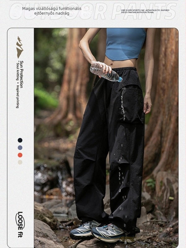 Unisex Gyorsan Száradó Taktikai Cargo Nadrág Kültéri Sportokhoz, Szintetikus Szálakból, Nyár–Tavasz–Ősz, Alkalmas Futásra, Kerékpározásra és Túrázásra