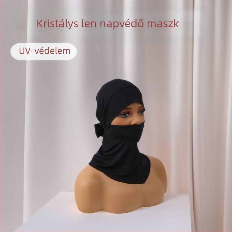 Légáteresztő kültéri UV-védett félarcmaszk karimával és pánttal, kristály-kanepé anyagból, nőknek